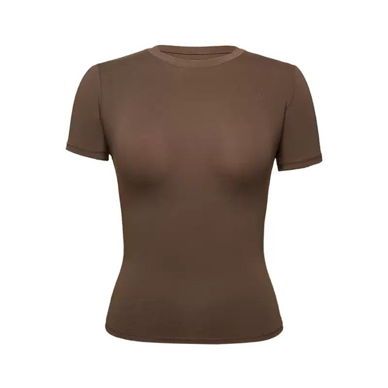 SKXXMSS - Brown Tee (Shaping EFFECT)**PRE-ORDER** (Receive by June 30)