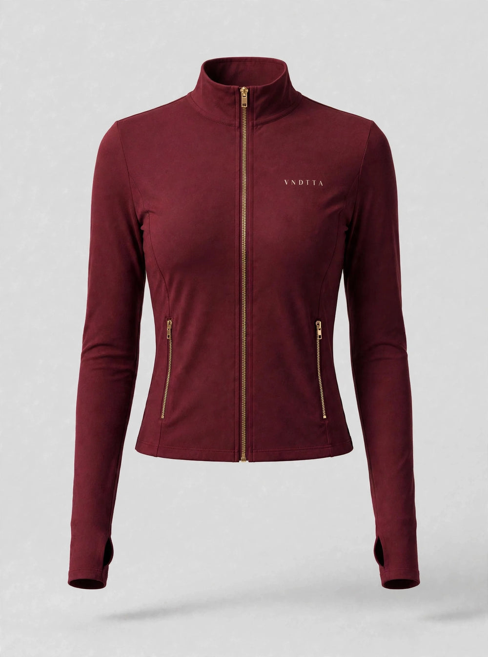 Sculpt - Burgendy Cropped Longsleeve Zip-Up **PRE-ORDER AVAILABLE STARTING OCT 12**
