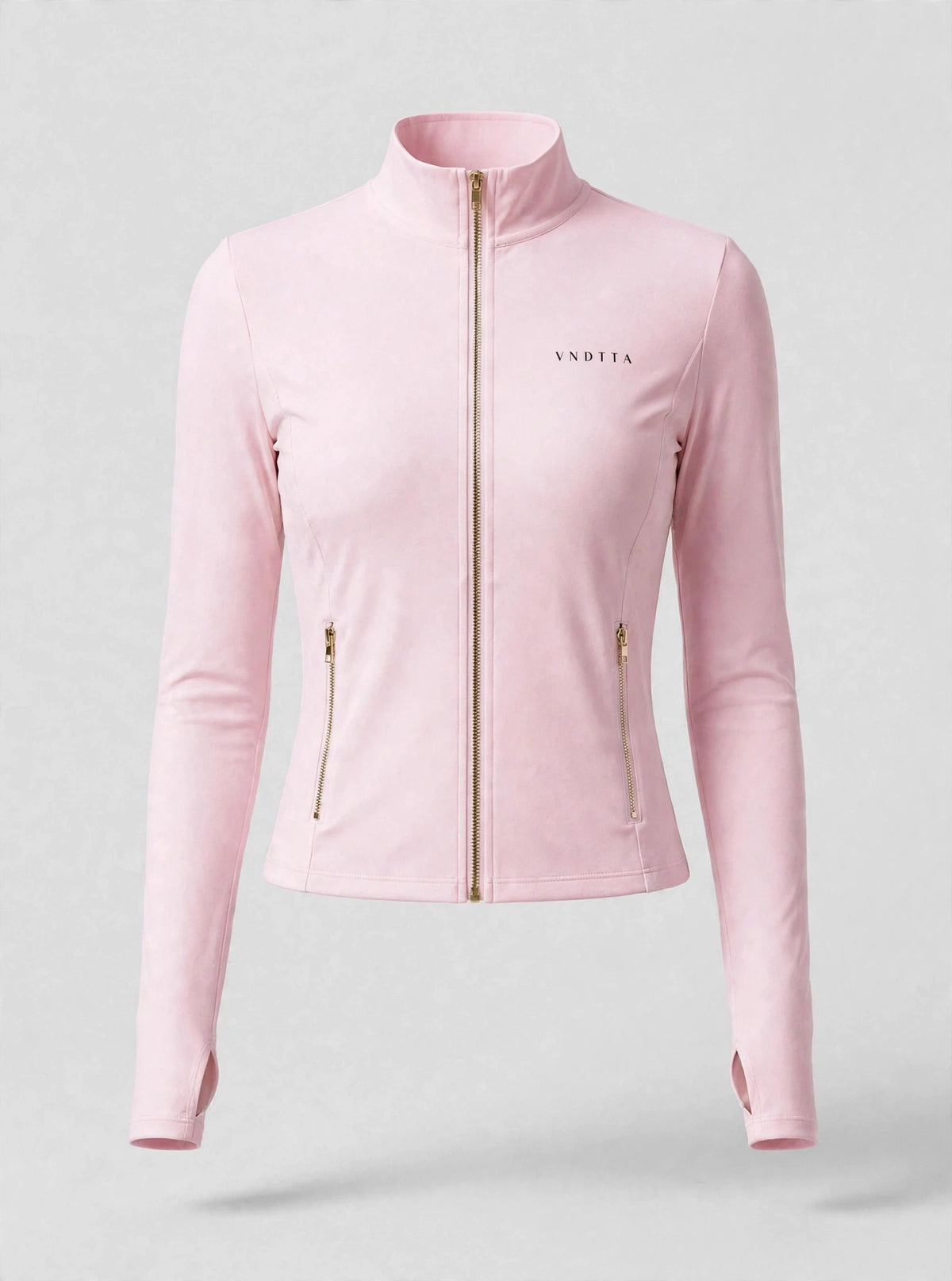 Sculpt - Light Baby Pink Cropped Longsleeve Zip-Up **PRE-ORDER AVAILABLE STARTING OCT 12**