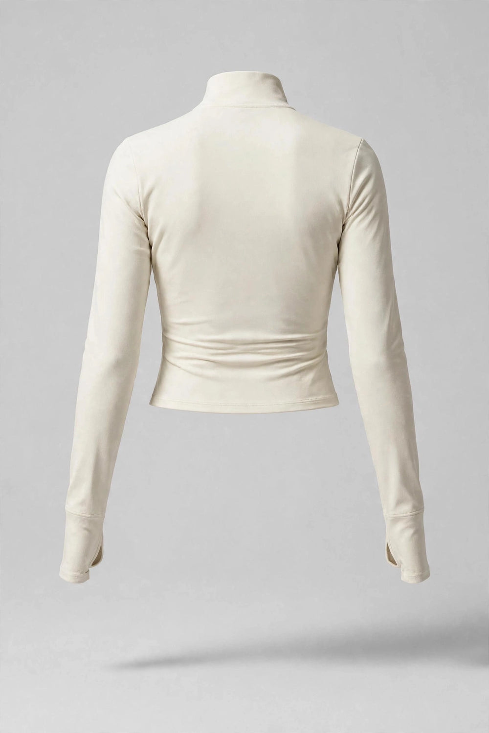 Sculpt - Ivory Cropped Longsleeve Zip-Up **PRE-ORDER AVAILABLE STARTING OCT 12**