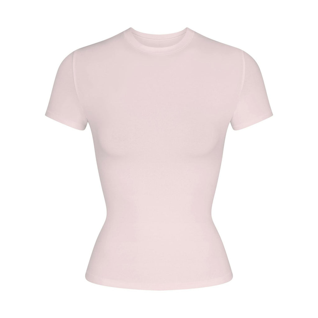 Light Pink V Cotton Tee