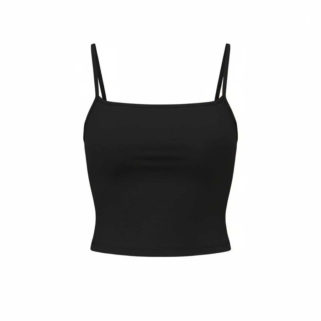 Black V top - adjustable straps (Receive by June 30)