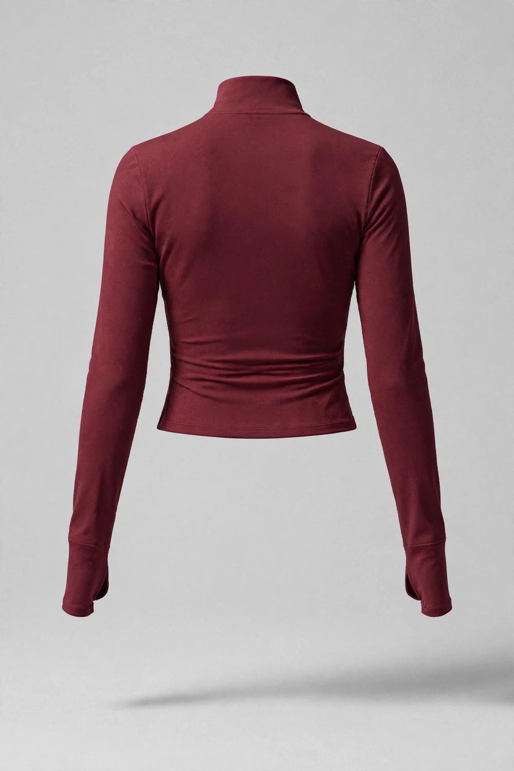 Sculpt - Burgendy Cropped Longsleeve Zip-Up **PRE-ORDER AVAILABLE STARTING OCT 12**