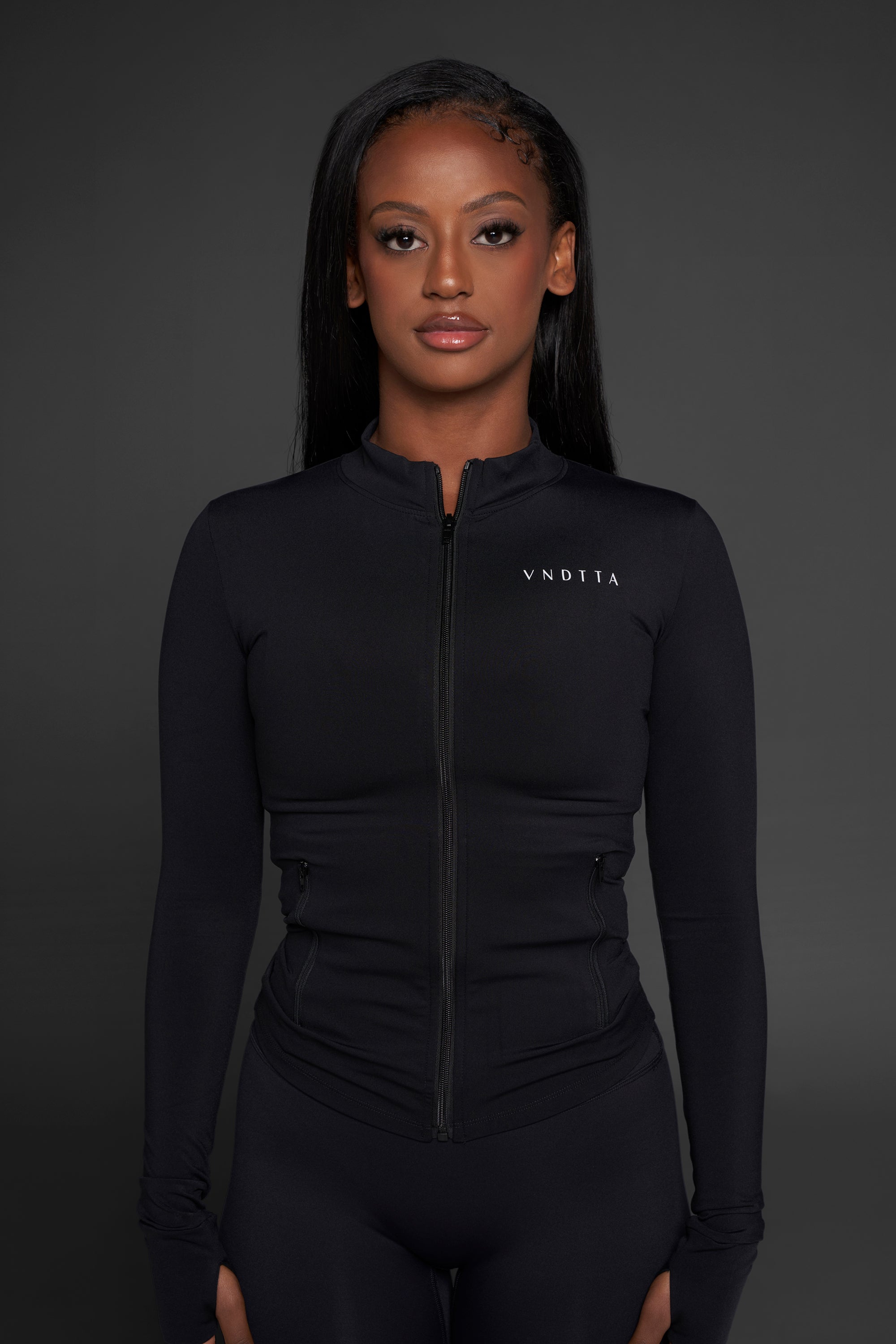 V JET BLACK LONG SLEEVE