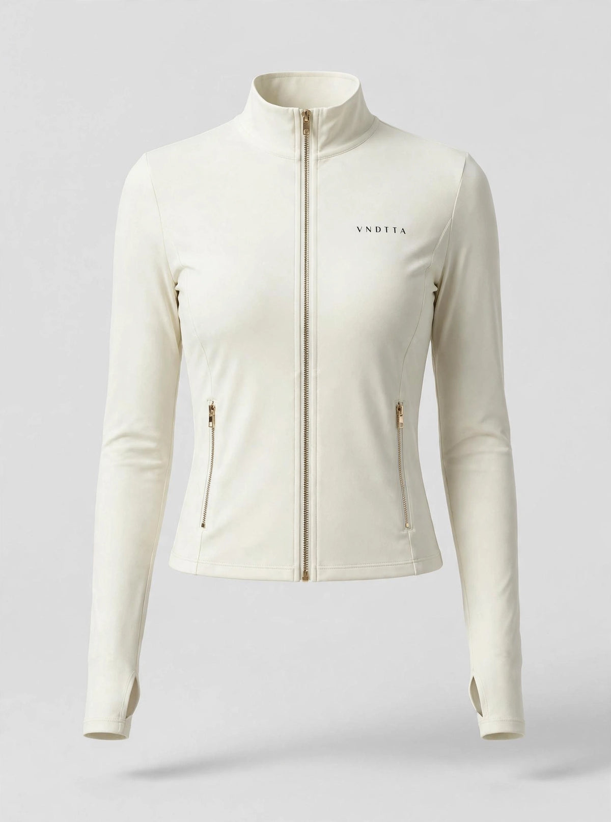 Sculpt - Ivory Cropped Longsleeve Zip-Up **PRE-ORDER AVAILABLE STARTING OCT 12**